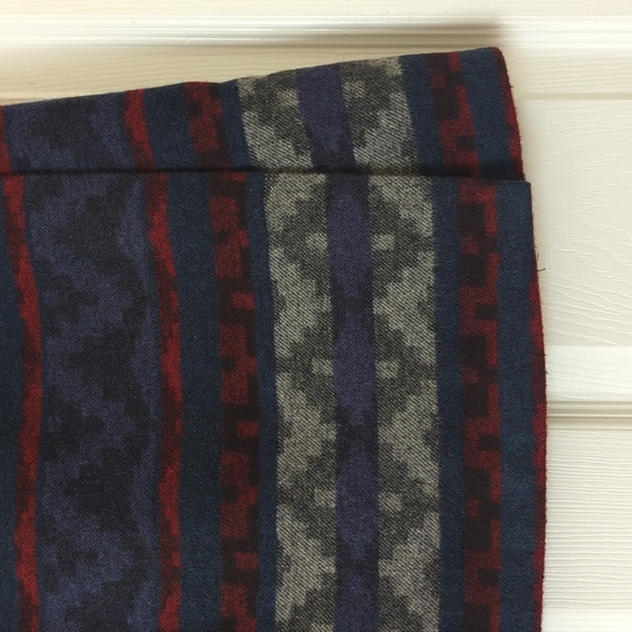 New York Clothing Co. 80's Vintage Union Made Aztec Wool Blend Mini Wrap Skirt 4 - Picture 7 of 9